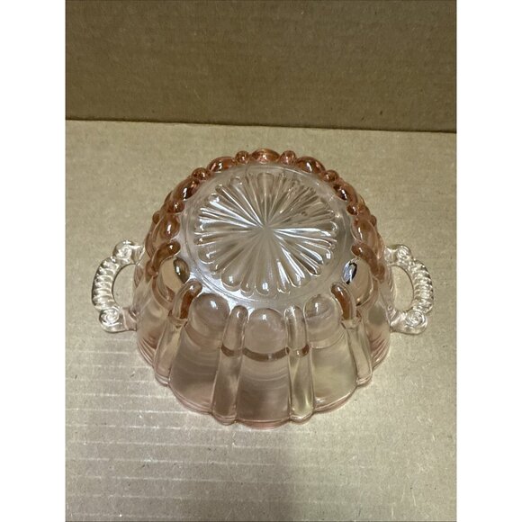Anchor Hocking Old Cafe Pink Depression Glass Bowl With Open Handles 5.5 Elegant - Picture 4 of 5